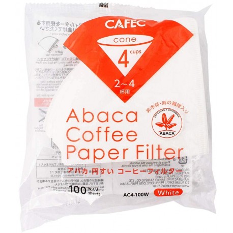 Filtro Papel Cafec Abaca 2 - 4 tazas (100 unidades)
