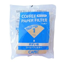 Filtro Papel Tradicional Cafec 1 taza sin blanquear (100 unidades)