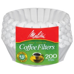 Filtros Melitta 8-12 tazas. 200 unidades.