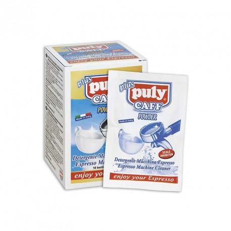 Puly Caff Plus Powder NSF. 10 Sobres de 20g. Limpiador de máquinas espresso.