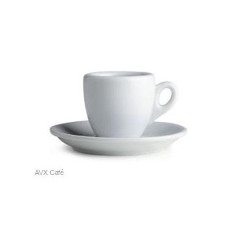 Nuova Point 6 tazas espresso 56ml con plato. Blancas. Made in Italy