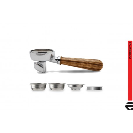 Lelit PLA582Z Portafiltros dos salidas con mango de madera zebrano