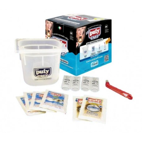 Puly Caff Soak Cleaning System. Kit completo para la limpieza de cafeteras.